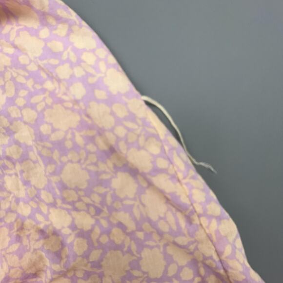 Oliveaceous Purple Floral Ruffle Mini Dress L Boho Summer Sleeveless - Picture 5 of 6